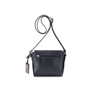 Silver Strived Black Ladies Shoe